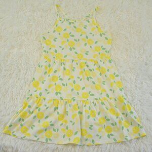 Cat And Jack Girls Cross Back Lemon Summer Dress Size L 10/12